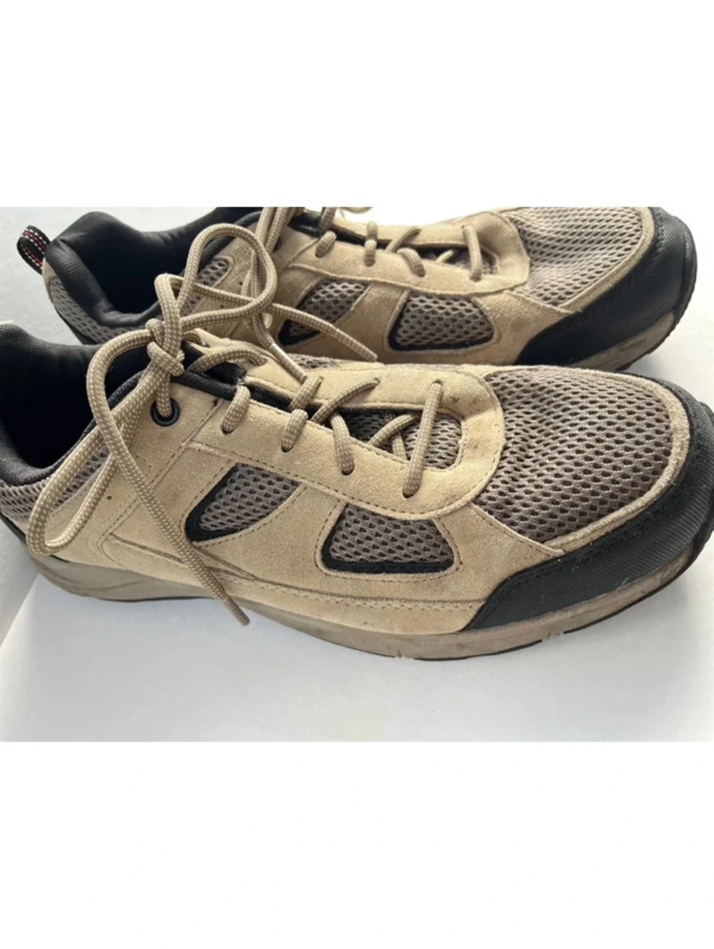 George Outdoor Rugged Casual Hiker Shoes Genuine Leather Suede Mesh Mens Size 10